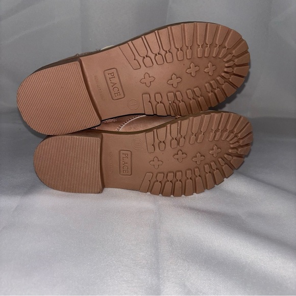 The Children’s Place Girls Blush Quilted Zip Lace-Up Boots Size 1 Youth - Picture 8 of 11